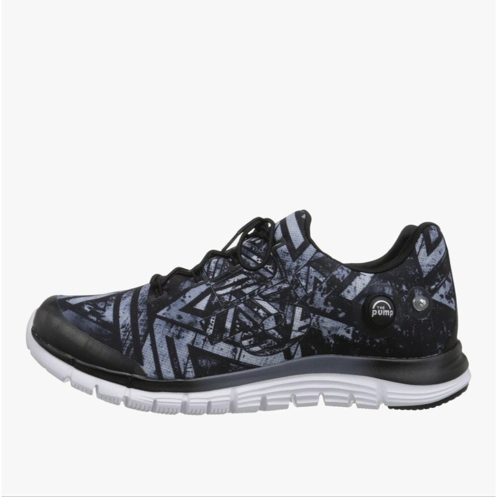 Reebok Men's Zpump Fusion Geo Graphite/Black/White Running Shoes Sneakers, 11